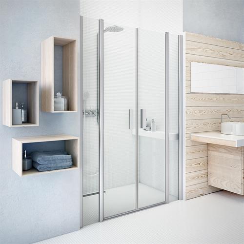 Sprchové dveře otevírací dvoudílné Roltechnik TDN2 / 1500 Transparent