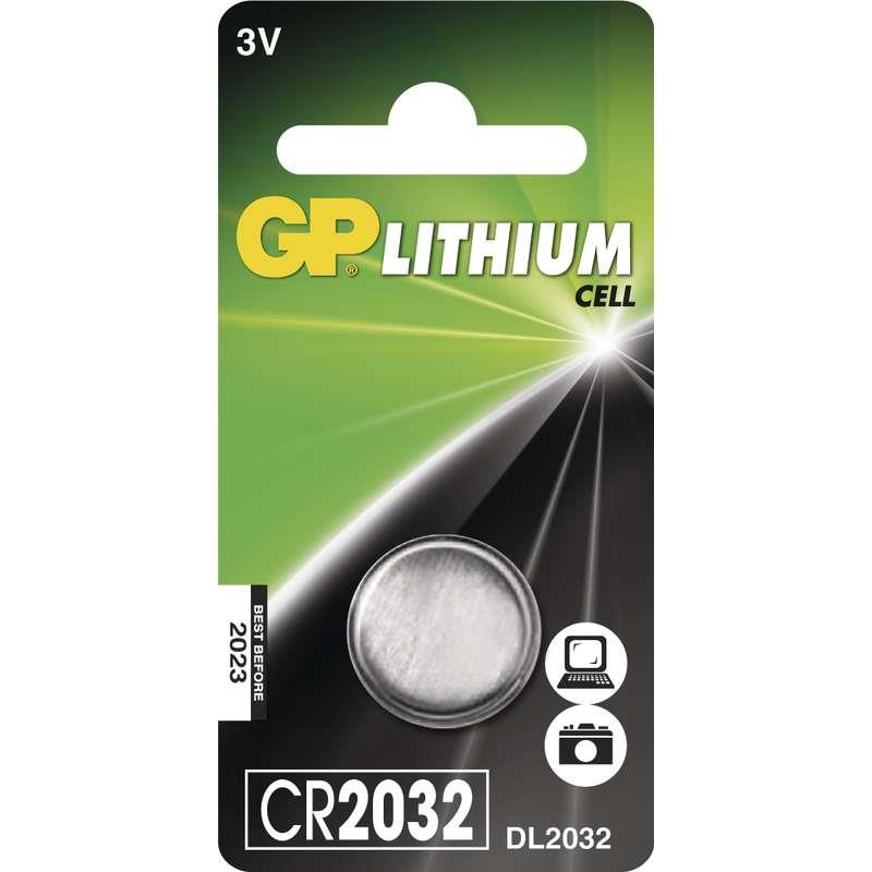 Lithiová knoflíková baterie GP CR2032, blistr