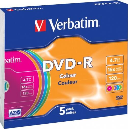 Verbatim DVD-R 4,7GB 16x slim 5ks